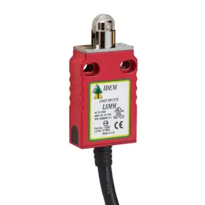 IDEM SAFETY SWITCHES LSMM-172007 Safety Limit Switch, Plunger With Brass Roller, 2 N.C. Safety Output | CV8BYF