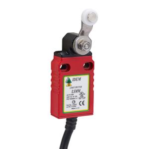 IDEM SAFETY SWITCHES LSMM-172016 Safety Limit Switch, Side Rotary Lever With Polyester Roller, 1 N.C. Safety Output | CV8BYJ