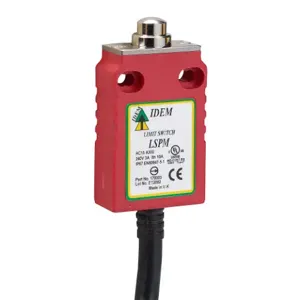 IDEM SAFETY SWITCHES LSPM-170003 Safety Limit Switch, Brass Plunger, 2 N.C. Safety Output, 1 N.O. Monitoring Output | CV8BYP