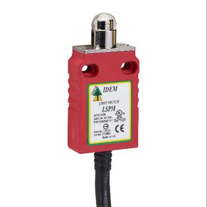 IDEM SAFETY SWITCHES LSPM-170007 Safety Limit Switch, Plunger With Brass Roller, 2 N.C. Safety Output | CV8BYR