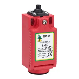 IDEM SAFETY SWITCHES LSPS-171002 Safety Limit Switch, Polyester Plunger, 2 N.C. Safety Output, 1 N.O. Monitoring Output | CV8BZA