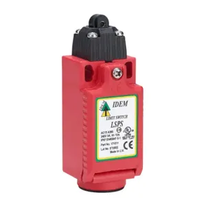 IDEM SAFETY SWITCHES LSPS-171011 Safety Limit Switch, Plunger With Polyester Roller, 2 N.C. Safety Output | CV8BZC