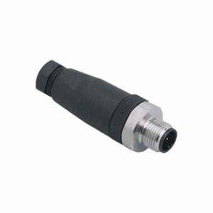 IFM E18162 M12 Circular Connector, A Coded, M12 Male Thread with Straight Connection, 4 Pin Contacts | CR4KXW 787GF5