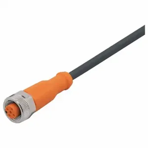 IFM EVC082 Single-Ended Cordset, M12 Female Straight x Bare Wire, 5 Pins, Orange, Tpu | CR4MDB 801T63