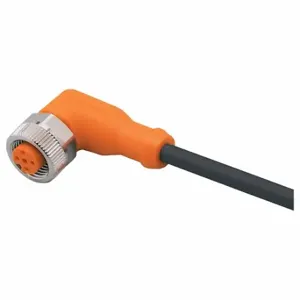 IFM EVC075 Single-Ended Cordset, M12 Female Angle x Bare Wire, 5 Pins, Orange, Tpu, 10 M Cable Length | CR4MCQ 801T61