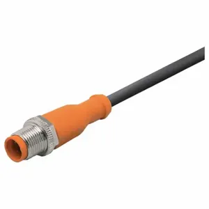 IFM EVC077 Single-Ended Cordset, M12 Female Straight x Bare Wire, 4 Pins, Orange, Tpu | CR4MDE 801T62