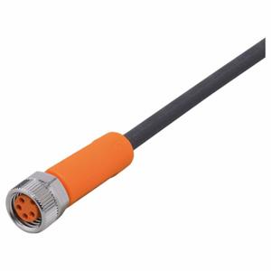 IFM EVC152 Single-Ended Cordset, M8 Female Straight x Bare Wire, 4 Pins, Orange, Tpu | CR4MDD 801T71