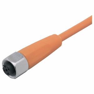 IFM EVT003 Single-Ended-Kabelsatz, M12-Buchse, gerade x blanker Draht, 5 Pins, Orange, PVC | CR4MCW 801T73