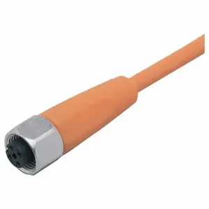 IFM EVT003 Single-Ended Cordset, M12 Female Straight x Bare Wire, 5 Pins, Orange, Pvc | CR4MCW 801T73