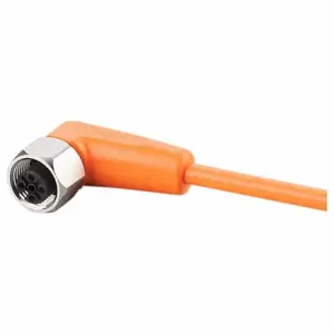 IFM EVT006 Single-Ended Cordset, M12 Female Angle x Bare Wire, 5 Pins, Orange, Pvc, 25 M Cable Length | CR4MCN 801T74