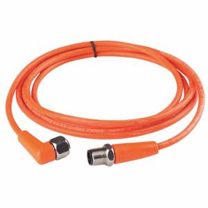 IFM EVT049 Kabelsatz, M12-Stecker rechtwinklig x M12-Buchse gerade, 5 Pins, Orange, PVC, 2 m Kabellänge | CR4LBP 35T498