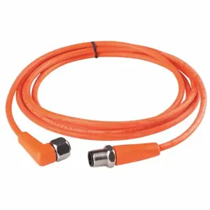 IFM EVT049 Cordset, M12 Male Right Angle X M12 Female Straight, 5 Pins, Orange, PVC, 2 M Cable Length | CR4LBP 35T498