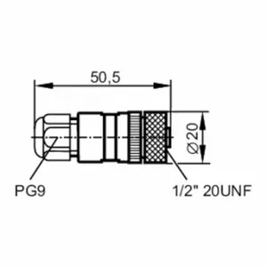 IFM L34106 Circular Connector, C Coded, 1/2 Inch Female Thread with Straight Connection | CR4KWE 787GJ8