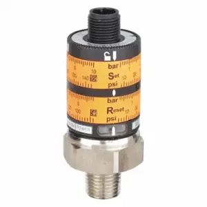 IFM PK6224 Pressure Switch, 1/4 Inch Mnpt, 0 To 145 Psi, 4 Pin M12 Connector, Electronic Pnp | CR4LWD 35T542