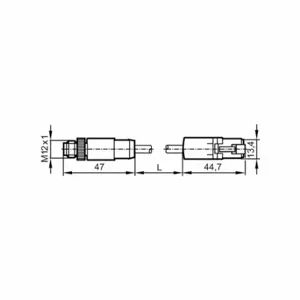 IFM ZH4114 Ethernet Cable, M12 Male Straight X Rj45 Male Straight, 4 Pins, 5 M Lg, Blue, PVC | CR4LLT 787D63