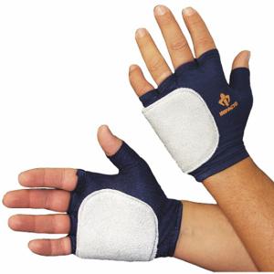 IMPACTO 50310110022 Mechanics Gloves, Nylon/Suede Leather, Blue/ Gray, Nylon/Suede Leather, VEP Pad | CR4MQU 33TV34