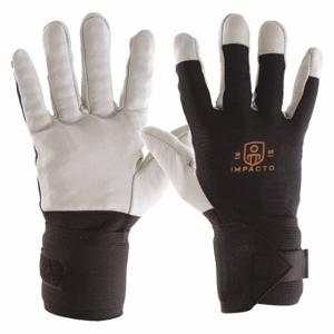 IMPACTO BG473 - XXL Mechanics Gloves, Size 2XL, Mechanics Glove, Full Finger, Cowhide, Wrist Support, 1 Pair | CR4MMN 34D364