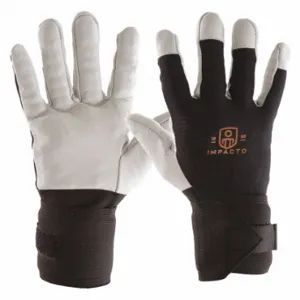 IMPACTO BG473 - XL Mechanics Gloves, Size XL, Mechanics Glove, Full Finger, Cowhide, Wrist Support, 1 Pair | CR4MQC 34D362