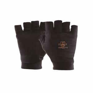 IMPACTO BG505 XL Handschuheinlagen, Allzweck, fingerlos, Baumwolle/Polyester, 7 Zoll Handschuhlänge, Schwarz | CR4MHR 34RU38