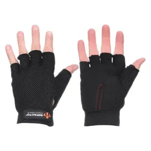 IMPACTO ST820630 Mechanics Gloves, Synthetic Fabric, Black, Synthetic Fabric, 1 Pair | CR4MPN 21NN24