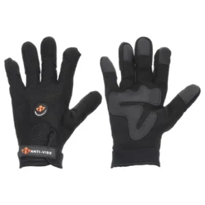 IMPACTO US40850 Mechanics Gloves, Synthetic Leather, Black, Synthetic Leather, Air Bladder, Us40850, 1 Pr | CR4MPV 21NP10