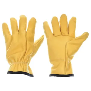 IMPACTO US65050 Mechanics Gloves, Leather, Yellow, Leather, Air Bladder, 1 Pair | CR4MNW 21NP04