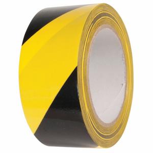 INCOM MANUFACTURING VHT210 Floor Marking Tape, Striped, Black/Yellow, 2 Inch x 54 ft, 5.5 mil Tape Thick | CR4NHW 462C99