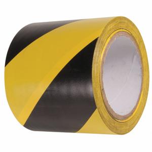 INCOM MANUFACTURING VHT410 Floor Marking Tape, Striped, Black/Yellow, 4 Inch x 54 ft, 5.5 mil Tape Thick | CR4NHY 462D07