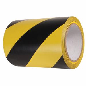 INCOM MANUFACTURING VHT610 Floor Marking Tape, Striped, Black/Yellow, 6 Inch x 54 ft, 5.5 mil Tape Thick | CR4NHZ 462D08