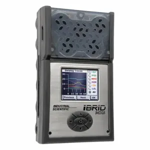 INDUSTRIAL SCIENTIFIC MX6-L123Q301 Multi-Gas Detector, Co/Co2 /H2S/Lel/O2, Black, Adj, Alkaline | CR4NPC 55PV33