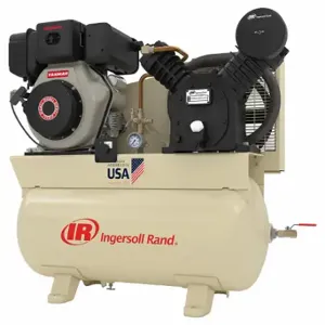 INGERSOLL-RAND 2475F10DY Stationary Air Compressor, 2 Stage, 10 hp Engine, Yanmar, 22.9 cfm, 30 gal Air Tank | CR4PXP 783RD7