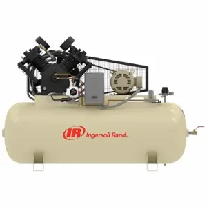 INGERSOLL-RAND 447PE10-V (230-3-60) Electric Air Compressor, 10 Hp, 2 Stage, Horizontal, 120 Gal Tank, 36.5 Cfm, 230VAC | CR4PFM 786FH6