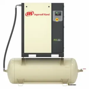 INGERSOLL-RAND RS22I-A115-TAS-460 Rotary Screw Air Compressor, Horizontal, 30 Hp, 123 Cfm, 120 Gal Tank, 460V AC | CR4PTV 499G57