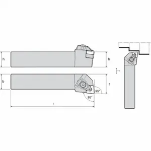 INGERSOLL-RAND TCLNL16-5D External Turning Holder, 80 Deg | CR4NWN 4RLF6