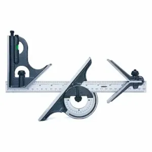 INSIZE 2278-180 Combination Square Set, 4 Pieces, Center/Protractor/Square, 12 Inch Blade Length | CR4QPR 462X98