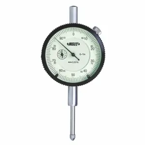 INSIZE 2307-1CAL Dial Indicator - Lug Back, 0 Inch To 1 Inch Range, Continuous Reading, 0-100 Dial Reading | CR4TGB 409N66