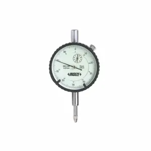 INSIZE 2308-10FA Dial Indicator - Flat Back, 0 To 10 mm Range, Continuous Reading, 0-100 Dial Reading | CR4TCQ 54XH86