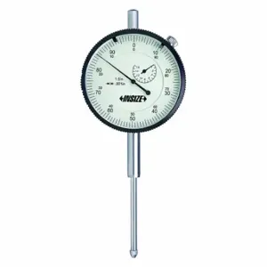 INSIZE 2312-2 Dial Indicator - Lug Back, 0 Inch To 2 Inch Range, Continuous Reading, 0-100 Dial Reading | CR4TGG 408R60