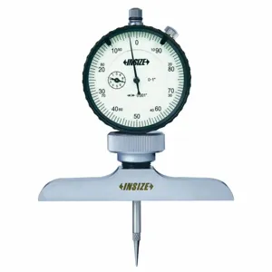 INSIZE 2341-2E2 Dial Depth Gauge, 0 to 12 Inch Range, 5 Measuring Rods, 3.996 Inch Base Length | CF2KAG 55VM79