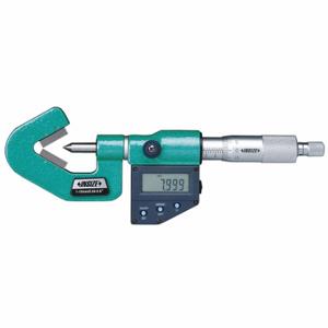 INSIZE 3590-857E Digital V-Anvil Micrometer, Digital, 2.6 Inch To 3.4 In/65 To 85 mm Range | CV2RYN 462X64