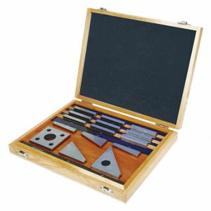 INSIZE 4002-13 Angle Gauge Block Set, 13 Pieces, 6 sec to 9 min Included Size Range, +/- 2 sec Tolerance | CR4RCY 462Y06