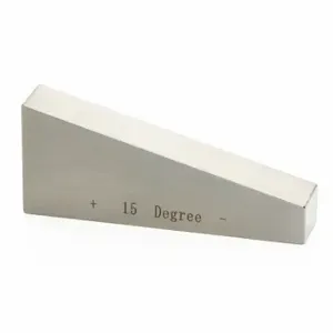 INSIZE 4002-A15 Angle Gage Block 15 Deg, 15 Deg Nominal Size, +/- 2 seconds Tolerance, 2.953 Inch Face | CR4QHJ 462Y09