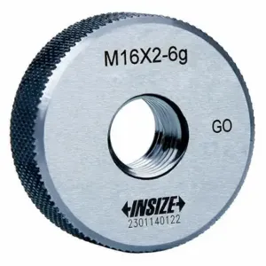 INSIZE 4120-39 Threaded Ring Gauge, M39 x 4.00 Thread Size, Go Plus, 6G Thread Class, Metric, Tool Steel | CR4RVZ 463M74