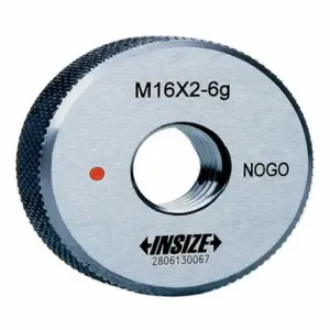 INSIZE 4120-4N Threaded Ring Gauge, M4 x 0.70 Thread Size, No-Go Minus, 6G Thread Class, Metric, ISO 1502 | CR4RWC 463M86