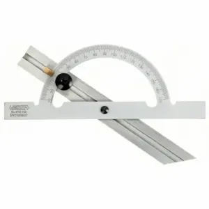 INSIZE 4797-100 Manual-Reading Protractor, 10 Deg to 170 Deg. Range, 1 Deg. Graduations | CR4TZB 463C06