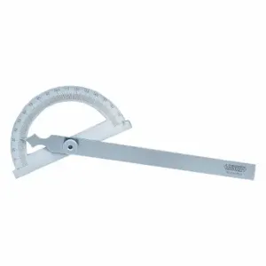 INSIZE 4799-1300 Manual-Reading Protractor, 0 Deg to 180 Deg. Range, 1 Deg. Graduations | CR4TYY 463C14