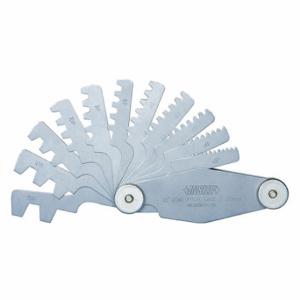 INSIZE 4824-12 Thread Pitch Gauge Set, Metric, 12 Leaves, 2 mm to 20 mm Thread Pitch | CR4RDH 463T22