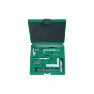 INSIZE 5062-E Precision Measuring Tool Kit, 6 PK, Digital Caliper, Mechanical Outside Micrometer | CR4TYC 463J53