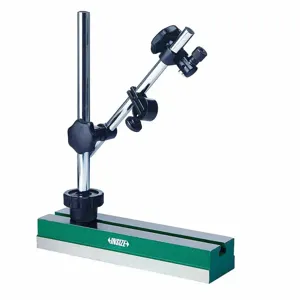 INSIZE 6214-A Universal Indicator Stand, Steel Base, 10 15/64 Inch x 8 21/32 Inch x 1 3/8 Inch Base Size | CV4EKT 409C62