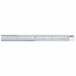 INSIZE 7110-200 Steel Rule, Inch/Metric, 0.5 mm/1/16 in/1/32 in/1/64 in/1 mm, 8 Inch Length In | CR4UHU 409F05